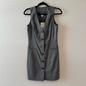a new day Charcoal Button-Front Mini Dress